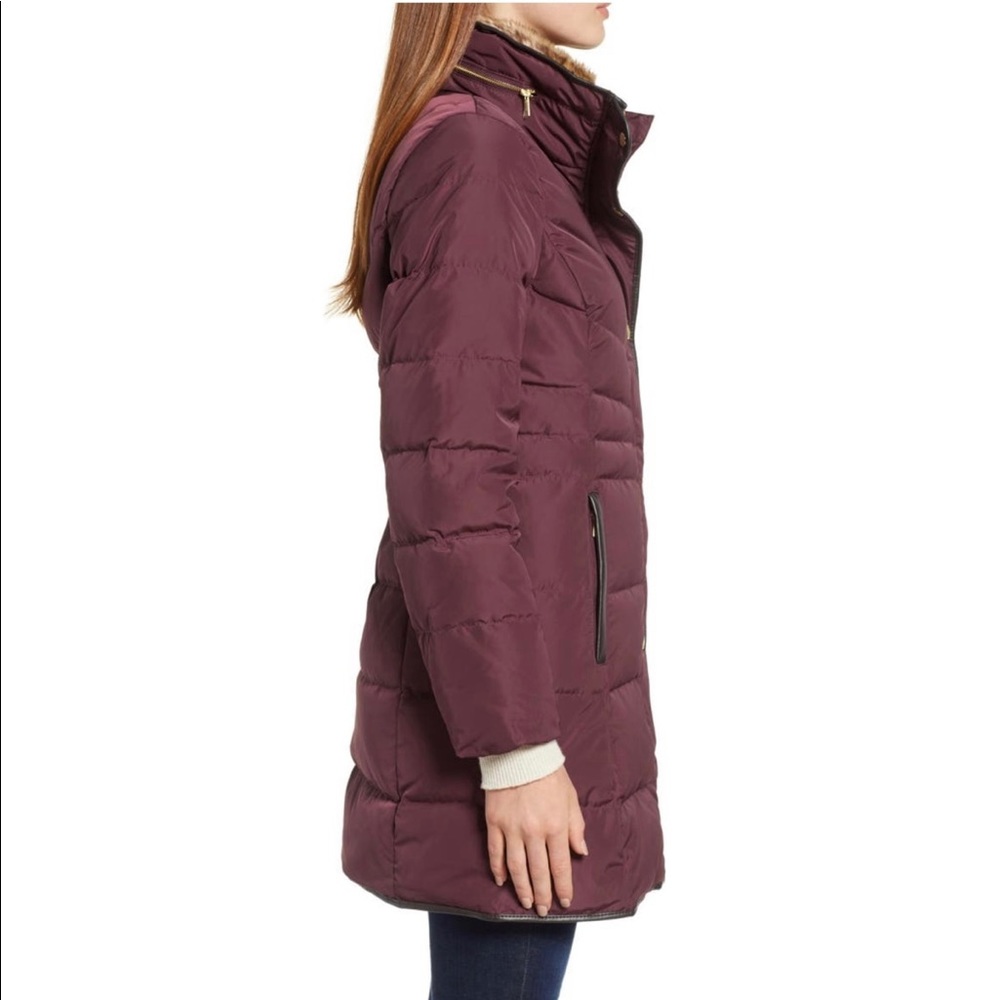 NWT $275 Cole Haan Puffer Jacket PXS Petite XS Burgundy NEVER WORN - Picture 3 of 16